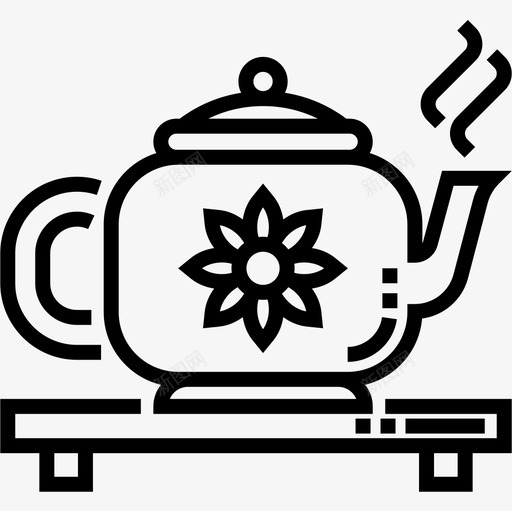 凉茶交替用药2线性图标svg_新图网 https://ixintu.com 交替 凉茶 用药 线性