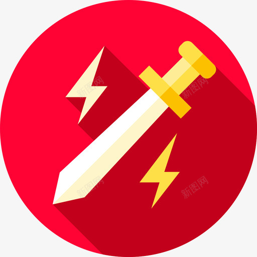剑超级英雄扁平图标svg_新图网 https://ixintu.com 扁平 英雄 超级
