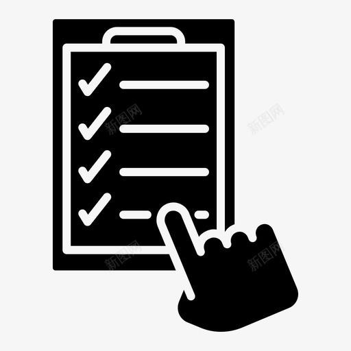 检查表手规定图标svg_新图网 https://ixintu.com 作表 工作 时间表 检查表 规定