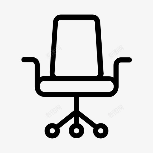 椅子室内工作图标svg_新图网 https://ixintu.com 办公室 办公室线字形48像素 室内 工作 椅子 空缺