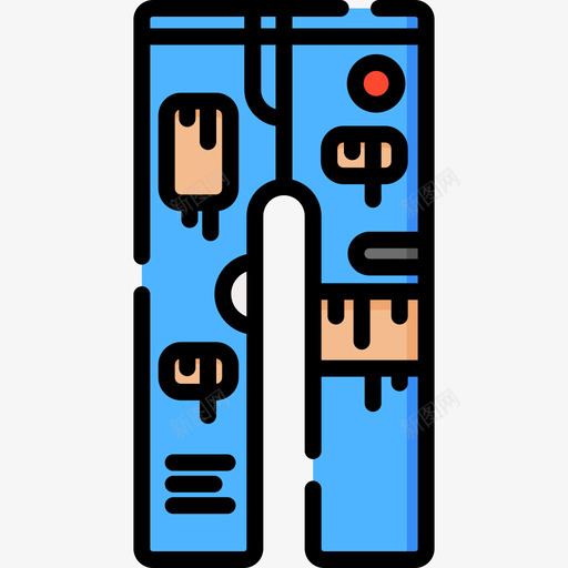 牛仔裤时尚4线性颜色图标svg_新图网 https://ixintu.com 时尚 牛仔裤 线性 设计 颜色