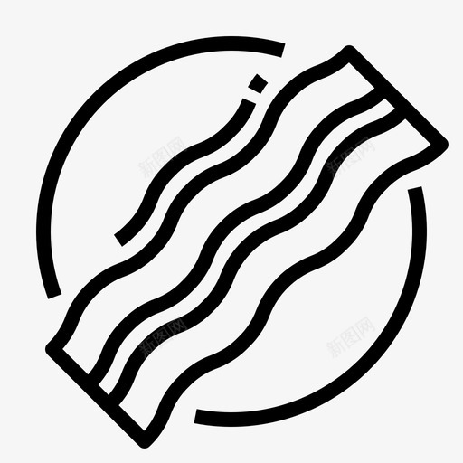 培根早餐肉图标svg_新图网 https://ixintu.com 培根 早餐
