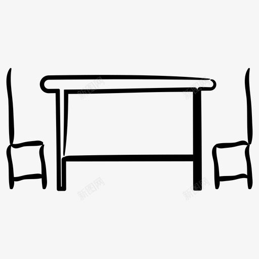 家具桌子餐厅手绘图标svg_新图网 https://ixintu.com 家具 桌子 餐厅手绘图标