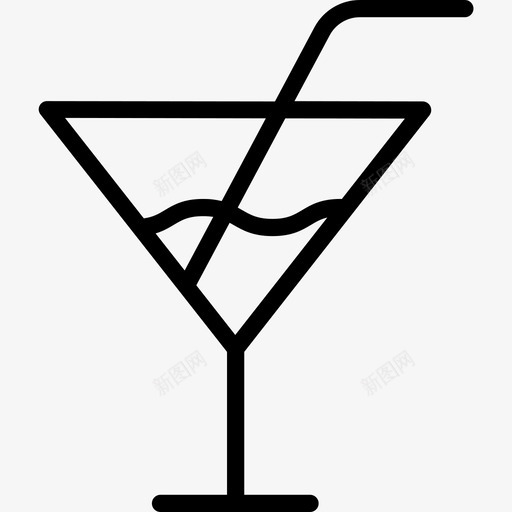 鸡尾酒新年40直系图标svg_新图网 https://ixintu.com 新年 直系 鸡尾酒