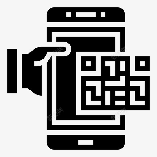 二维码智能手机应用程序3字形图标svg_新图网 https://ixintu.com 二维码 字形 智能手机应用程序3
