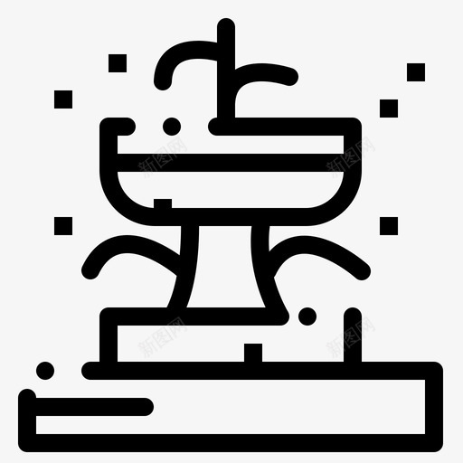建筑物喷泉花园图标svg_新图网 https://ixintu.com 公园 喷泉 建筑物 火车站 花园
