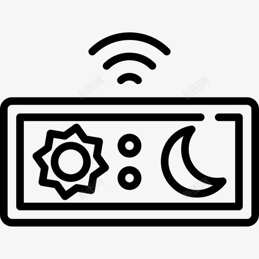 闹钟睡觉时间16线性图标svg_新图网 https://ixintu.com 时间 睡觉 线性 闹钟