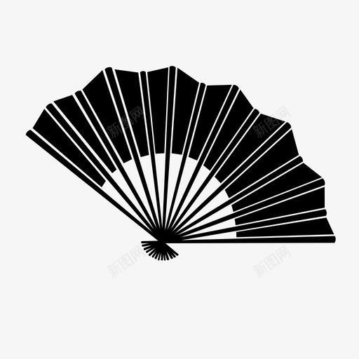 中国传统扇子中国扇子传统扇子图标svg_新图网 https://ixintu.com 中国 中国文化 传统 扇子