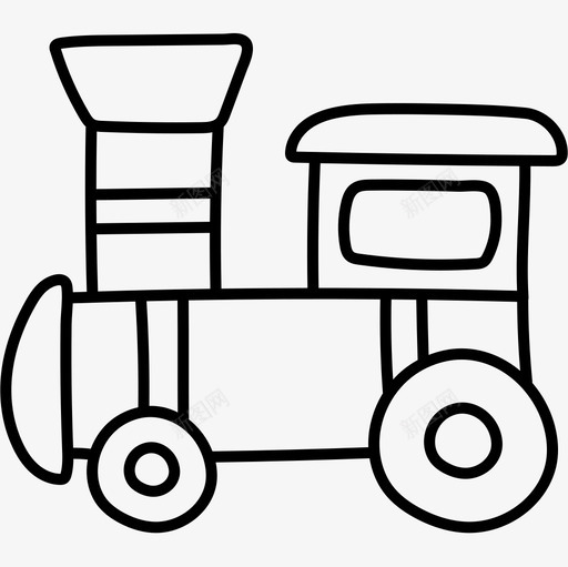 火车儿童玩具13黑色图标svg_新图网 https://ixintu.com 儿童玩具 火车 黑色