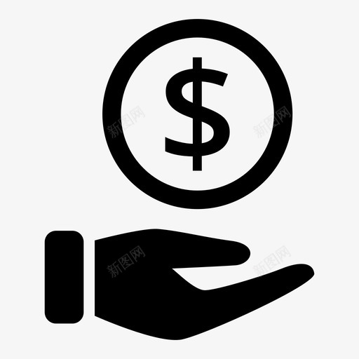 薪水收入金钱图标svg_新图网 https://ixintu.com 利润 收入 版税 薪水 金钱 面试