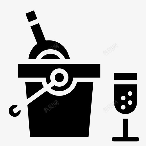 香槟酒桶图标svg_新图网 https://ixintu.com 桶 派对 生日铭文 酒 香槟
