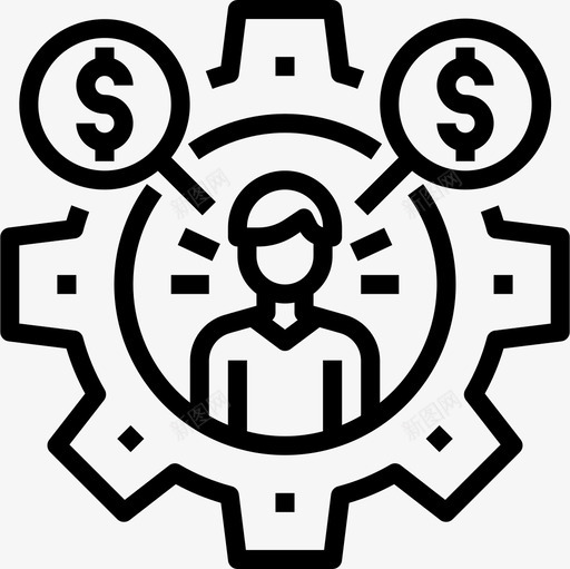 团队合作商业理念3直线型图标svg_新图网 https://ixintu.com 合作 商业 团队 理念 直线 线型