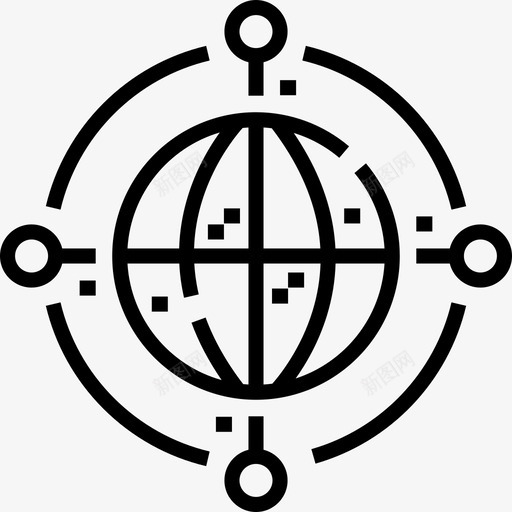 环球网新闻25线性图标svg_新图网 https://ixintu.com 新闻 环球网 线性