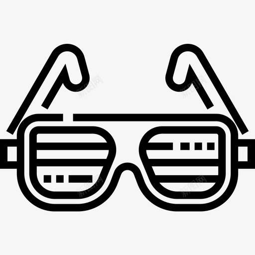 太阳眼镜新年18直线型图标svg_新图网 https://ixintu.com 太阳 新年 直线 眼镜 线型