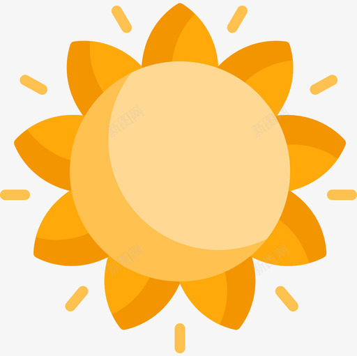 太阳天气196平图标svg_新图网 https://ixintu.com 天气 太阳