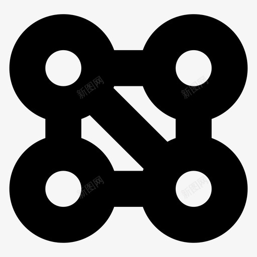 节点模型网络图标svg_新图网 https://ixintu.com 图表 模型 网络 节点