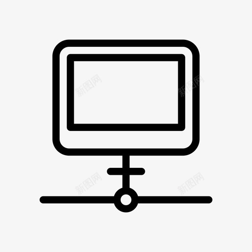 lcd共享计算机连接图标svg_新图网 https://ixintu.com lcd共享 网络 网络通信线路和字形图标 计算机 连接
