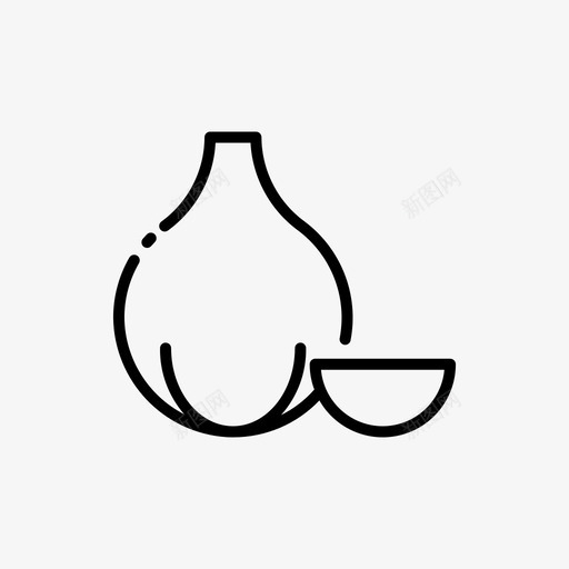 洋葱香料线状图标svg_新图网 https://ixintu.com 洋葱 线状 香料
