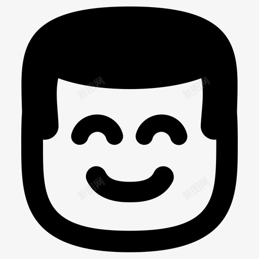 微笑可爱满足图标svg_新图网 https://ixintu.com 可爱 幸福 微笑 快乐 满足