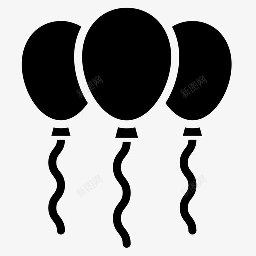 气球婚礼147实心图标svg_新图网 https://ixintu.com 婚礼 实心 气球