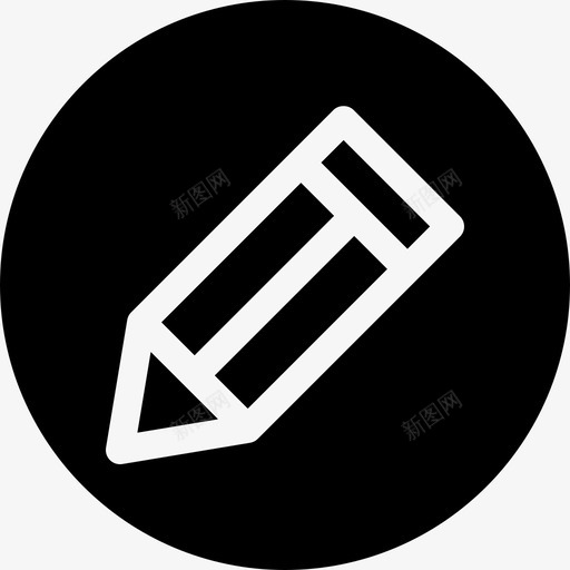 铅笔编辑学校图标svg_新图网 https://ixintu.com 学校 用户界面 界面徽章 编辑 铅笔