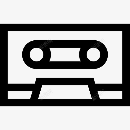 盒式磁带音乐大纲线性图标svg_新图网 https://ixintu.com 盒式磁带 线性 音乐大纲