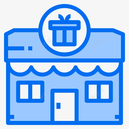 商店礼品27蓝色图标svg_新图网 https://ixintu.com 商店 礼品 蓝色