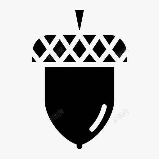 橡子秋天自然图标svg_新图网 https://ixintu.com 字形 工作 感谢 橡子 秋天 自然