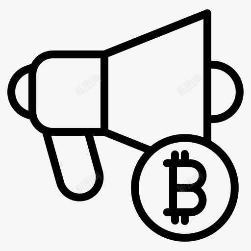 广告比特币102线性图标svg_新图网 https://ixintu.com 广告 比特 线性