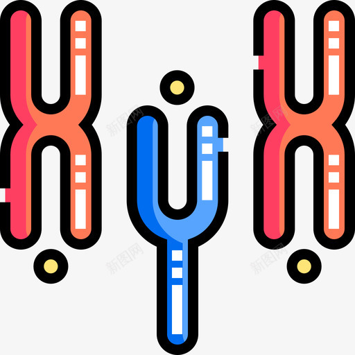 染色体生物工程7线状染色图标svg_新图网 https://ixintu.com 染色 染色体 生物工程 线状
