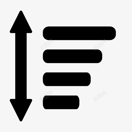 列表升序降序图标svg_新图网 https://ixintu.com 列表 升序 字形 排序 电子商务 购物 降序