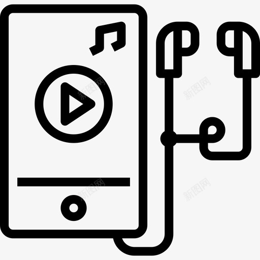 音乐播放器多媒体51线性图标svg_新图网 https://ixintu.com 多媒体 播放器 线性 音乐