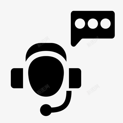 客户服务聊天电子商务图标svg_新图网 https://ixintu.com 字形 客户服务 帮助 电子商务 耳机 聊天 购物