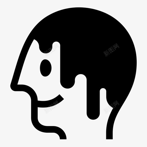 湿头发身份改变融化的头图标svg_新图网 https://ixintu.com 听到衣服 头和性格 湿头发 肤色 融化的头 身份改变