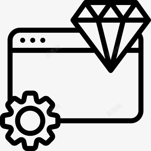 浏览器原型线性图标svg_新图网 https://ixintu.com 原型 浏览器 线性