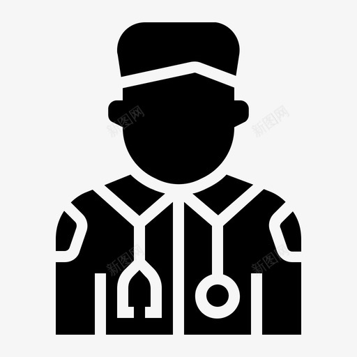 医护人员头像急救图标svg_新图网 https://ixintu.com 医护人员 医疗 医院 听诊器 头像 工作和职业 急救