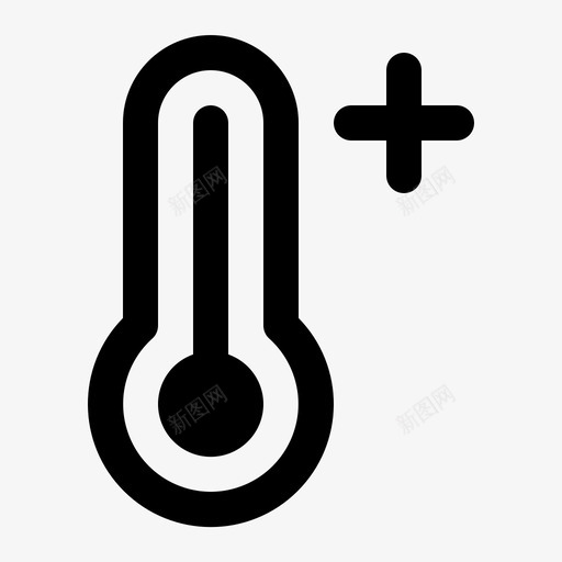 温度计预报炎热图标svg_新图网 https://ixintu.com 天气 温度 温度计 炎热 预报