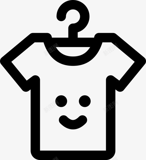 衬衫休闲服衣服图标svg_新图网 https://ixintu.com 休闲服 微笑 正面 衣服 衬衫