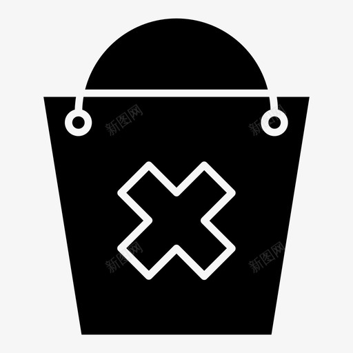 购物袋购买取消图标svg_新图网 https://ixintu.com 取消 商业 标志 购买 购物袋