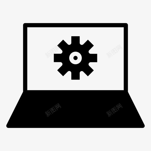 服务笔记本控制装备图标svg_新图网 https://ixintu.com 工作 控制 服务 笔记本 符号 管理 网络营销 装备