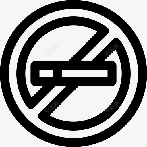 禁止吸烟公共交通4直达图标svg_新图网 https://ixintu.com 交通 公共 吸烟 直达 禁止