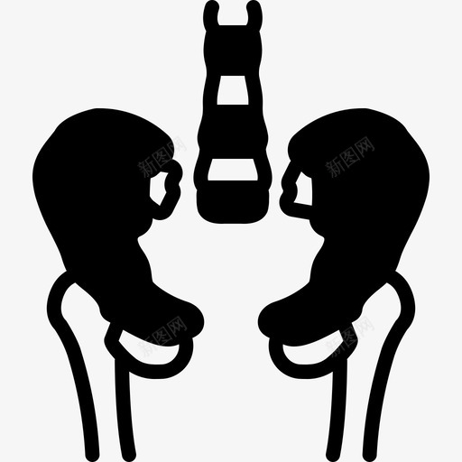 髋部解剖学股骨图标svg_新图网 https://ixintu.com 股骨 解剖学 骨盆 骨骼 髋部