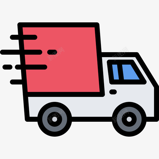 卡车10号店彩色图标svg_新图网 https://ixintu.com 10号店 卡车 彩色