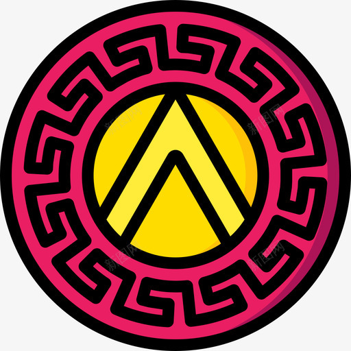 盾牌希腊神话23线性颜色图标svg_新图网 https://ixintu.com 希腊神话23 盾牌 线性颜色