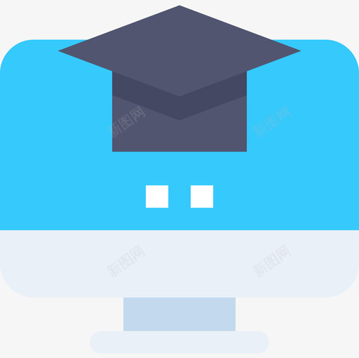 在线教育学校和教育5平图标svg_新图网 https://ixintu.com 在线教育 学校和教育5 平