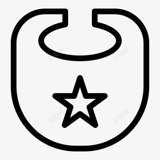 围嘴婴儿小孩图标svg_新图网 https://ixintu.com 围嘴 婴儿 小孩 衣服