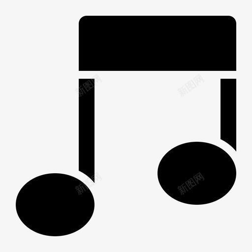 音乐旋律音符图标svg_新图网 https://ixintu.com 声音 旋律 派对实心 音乐 音符