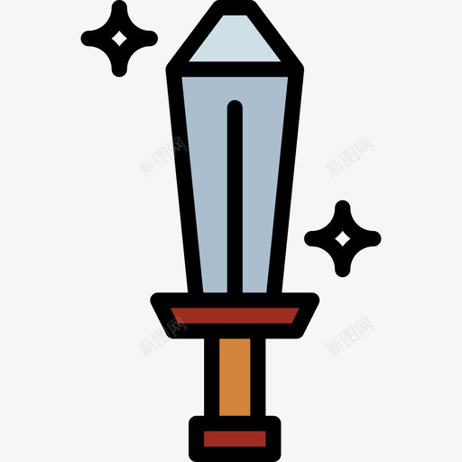 剑玩具童年2线颜色图标svg_新图网 https://ixintu.com 玩具 童年 颜色