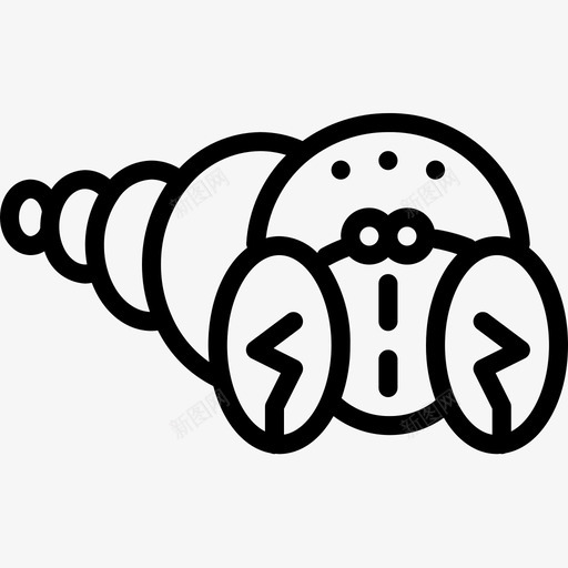 寄居蟹海洋生物25直系图标svg_新图网 https://ixintu.com 寄居 海洋生物 直系