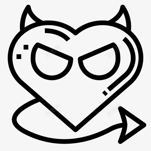 心魔鬼情人图标svg_新图网 https://ixintu.com 商店 情人 魔鬼